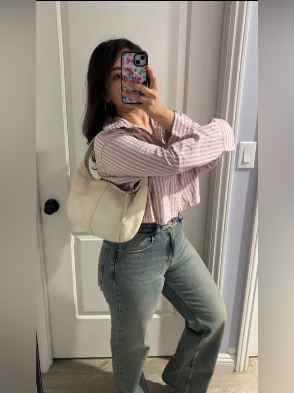 Coach Ergo White Leather Shoulder Bag Y2K Minimalist - Picture 2 of 11